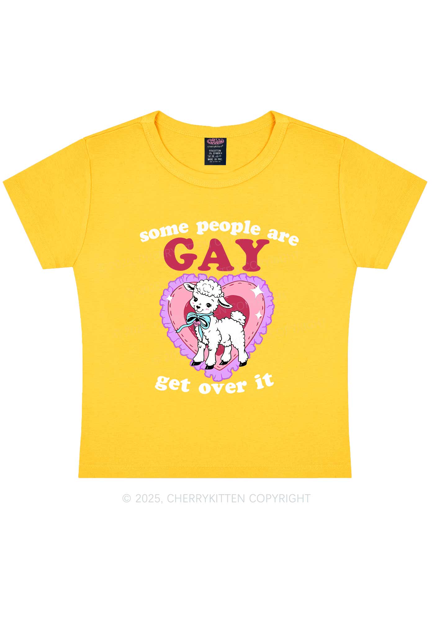 Some People Are Gay Pride Y2K Baby Tee Cherrykitten