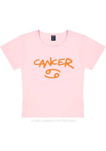 Zodiac Sign Y2K Baby Tee Cherrykitten