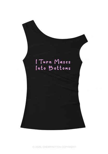 Turn Mascs Into Bottoms Pride Y2K Off Shoulder Tank Top Cherrykitten