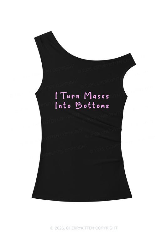 Turn Mascs Into Bottoms Pride Y2K Off Shoulder Tank Top Cherrykitten