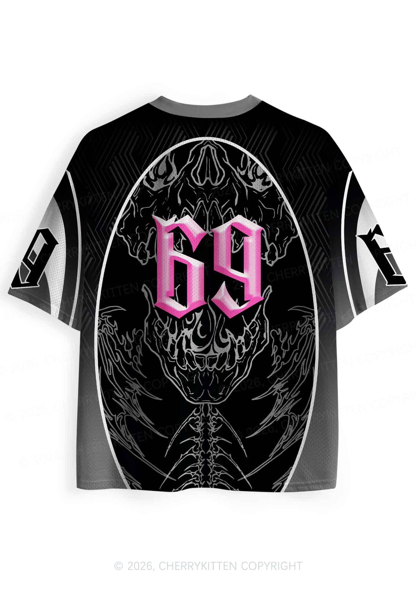 Fxxk Terfs Gothic Skull Pride Y2K Sport Jersey Shirts Cherrykitten