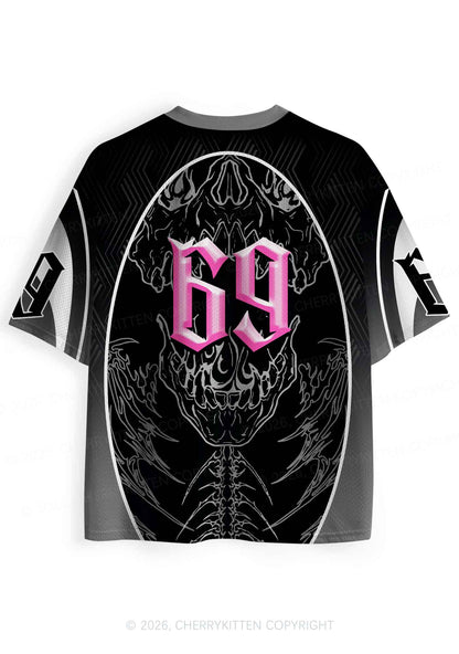 Fxxk Terfs Gothic Skull Pride Y2K Sport Jersey Shirts Cherrykitten