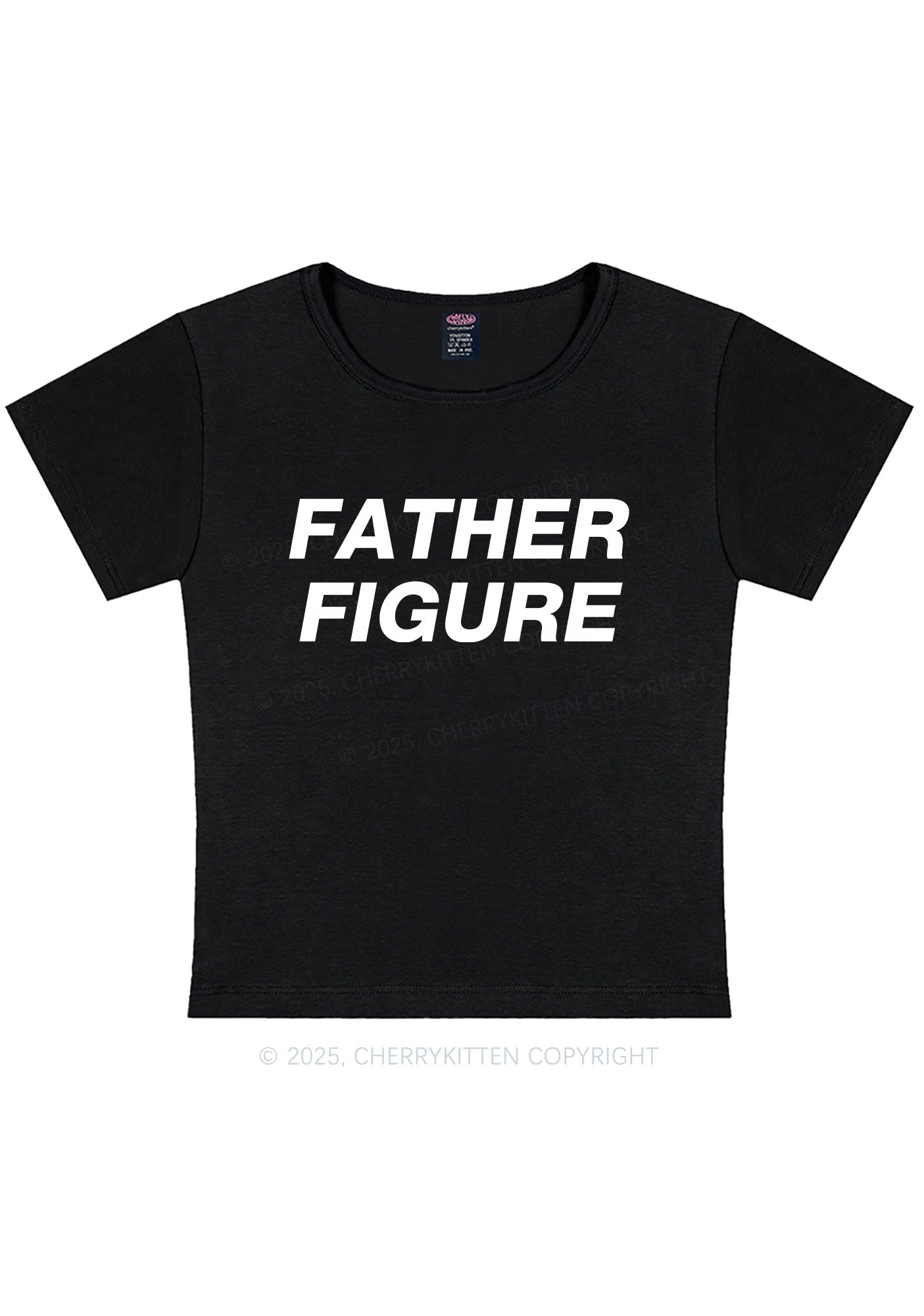 Curvy Father Figure Y2K Baby Tee Cherrykitten