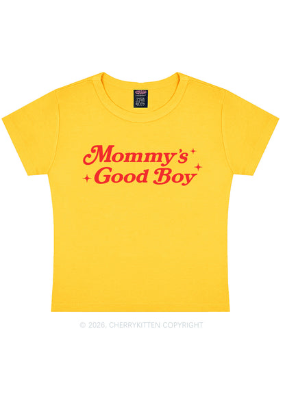 Mommys Good Boy Y2K Baby Tee Cherrykitten