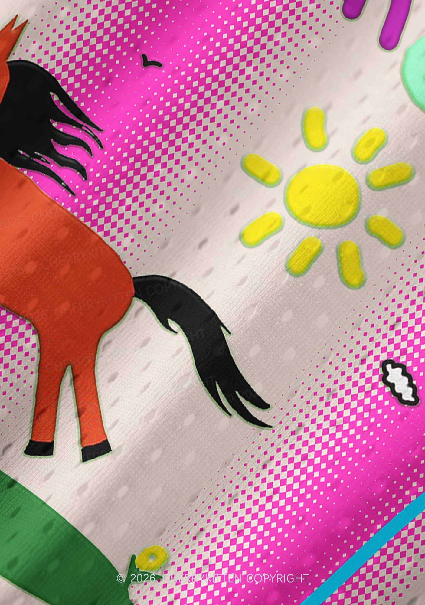 Orange Pony Y2K Pet Jersey Cherrykitten