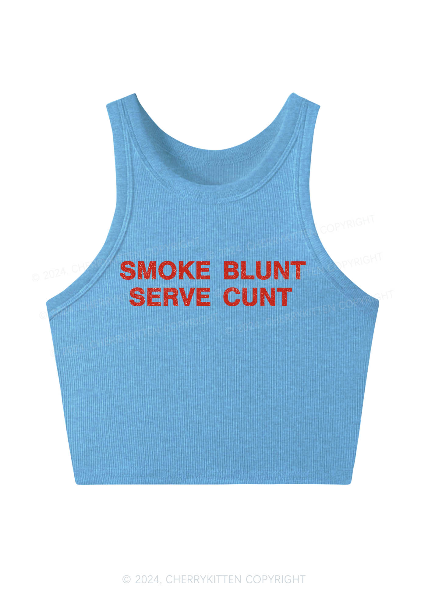Smoke Blunt Y2K Crop Tank Top Cherrykitten