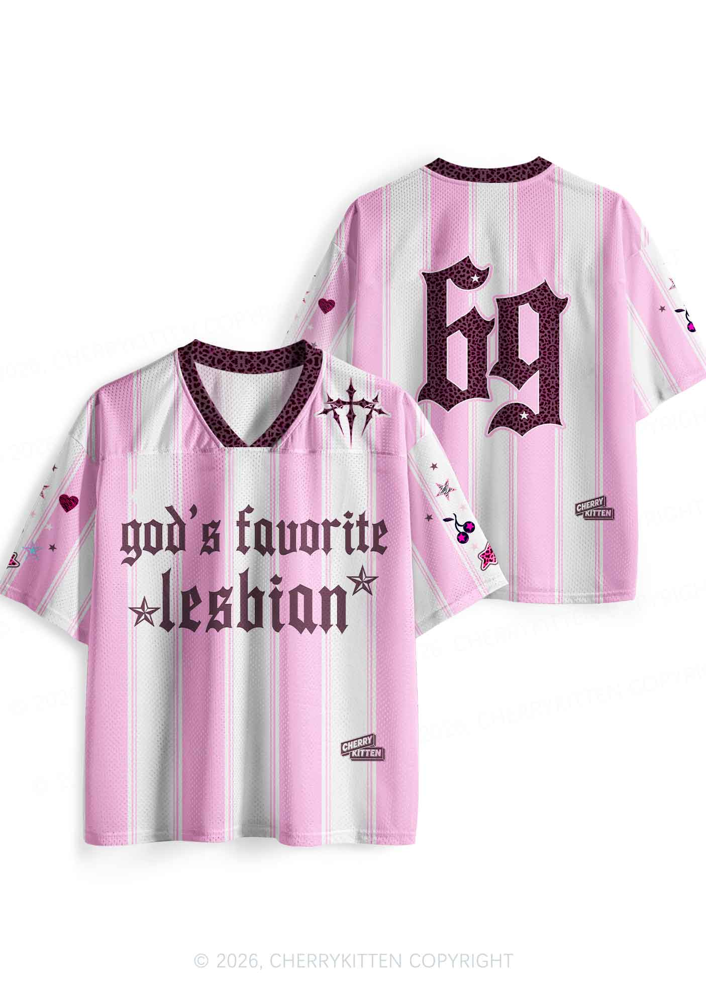 Gods Favorite Lesbian Pride Y2K Sport Jersey Shirts Cherrykitten