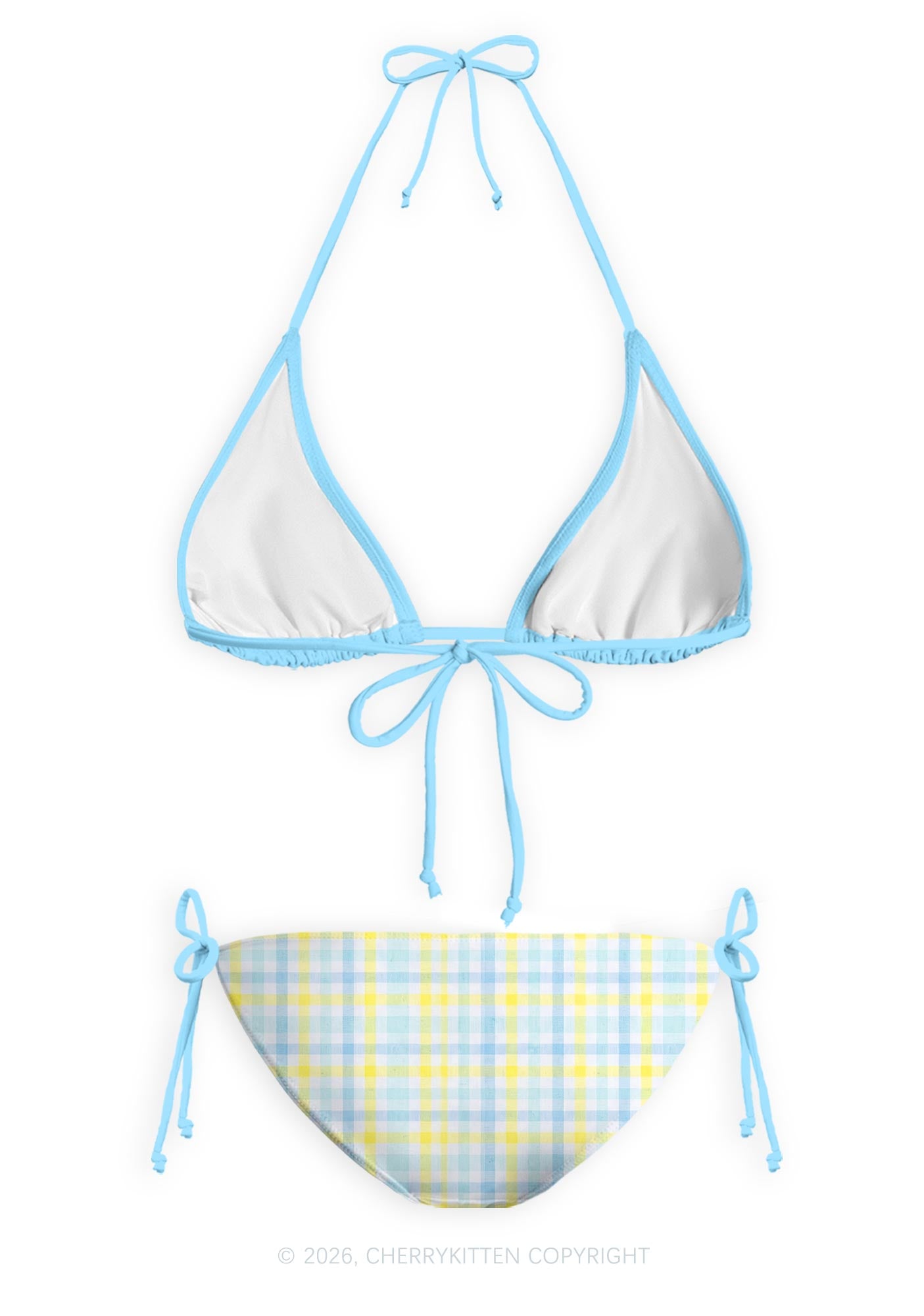 Blue Bimbo Y2K Print Bikini Set Cherrykitten