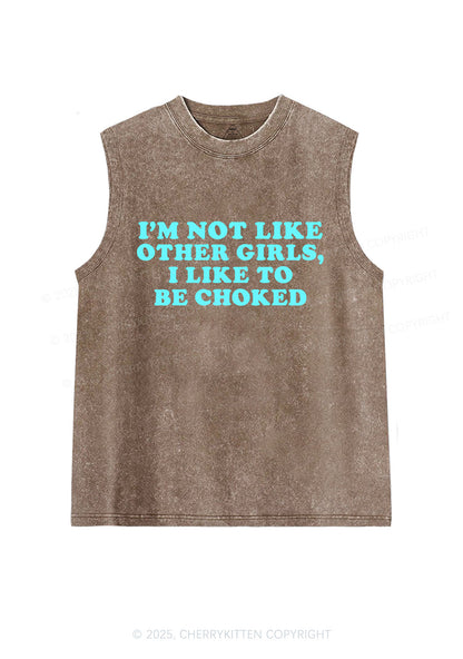 I Like To Be Choked Y2K Washed Muscle Tank Cherrykitten