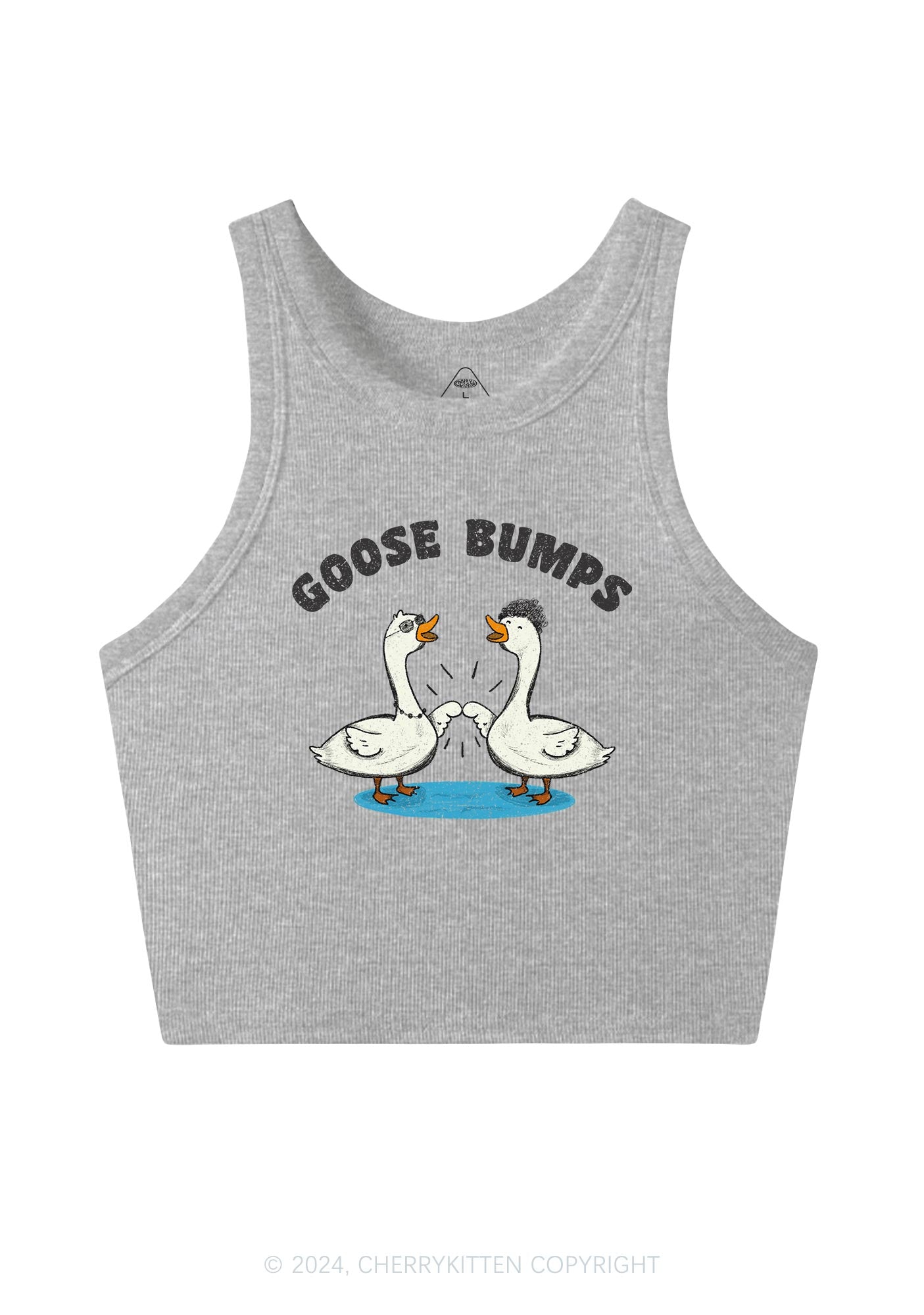 Goose Bumps Y2K Crop Tank Top Cherrykitten
