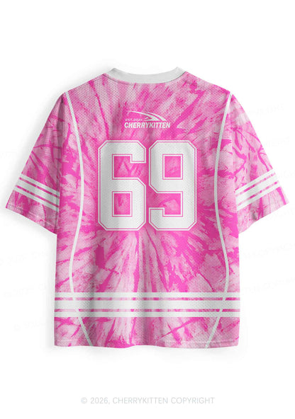 Pink Tie Dye Gay Thoughts Pride Y2K Sport Jersey Shirts Cherrykitten