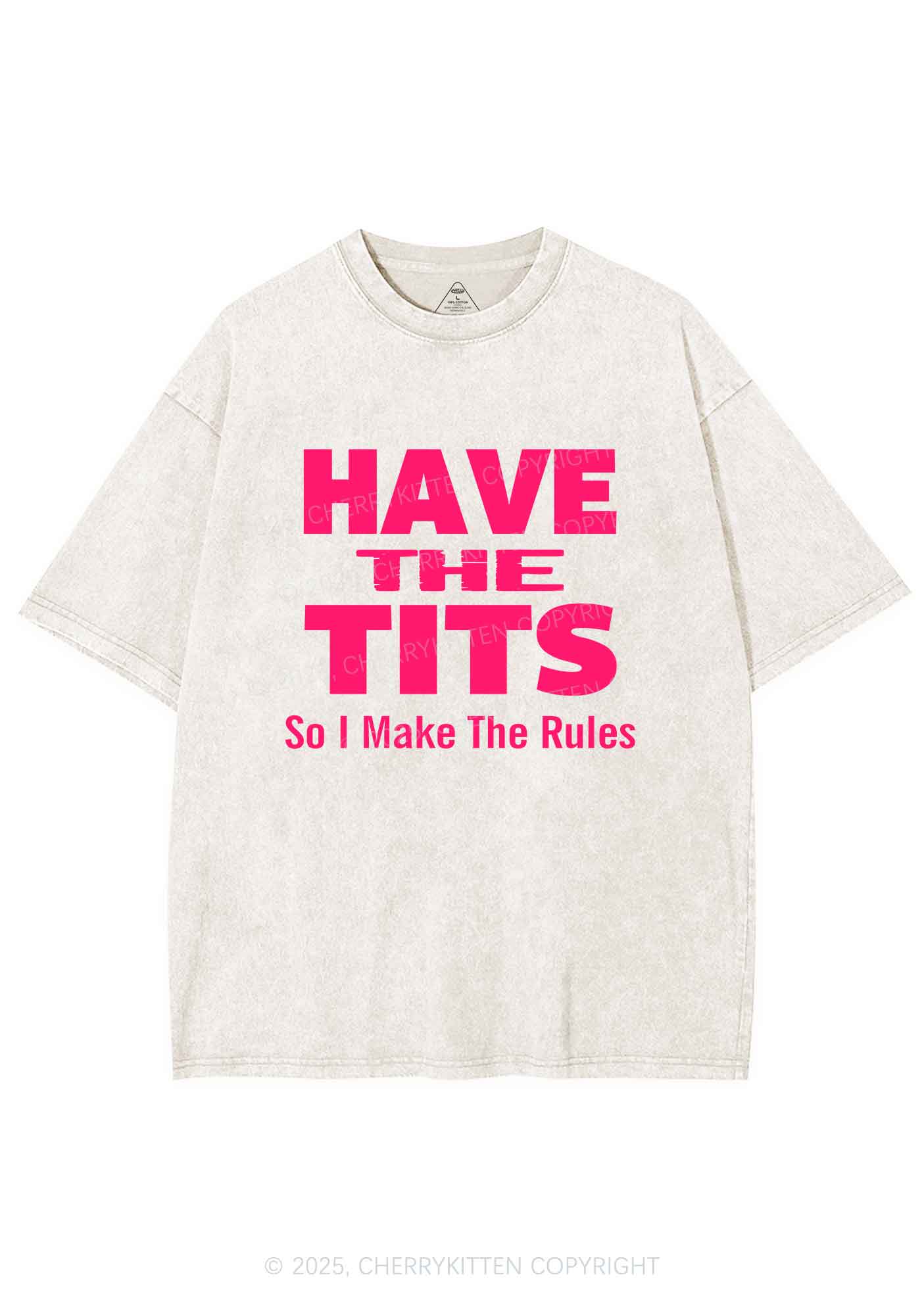 I Make Rules Y2K Shirts Washed Tee Cherrykitten