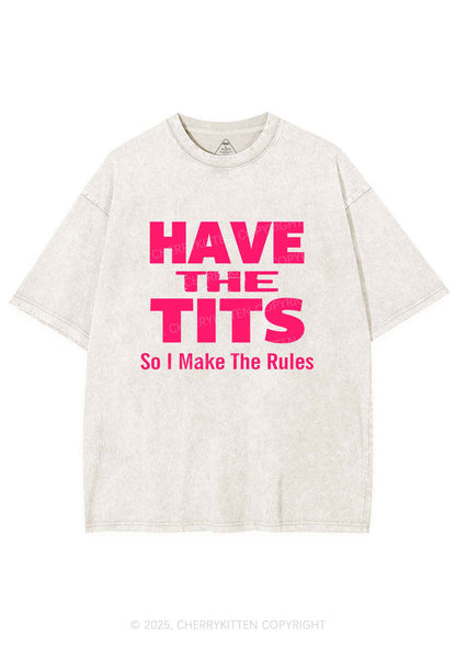 I Make Rules Y2K Shirts Washed Tee Cherrykitten