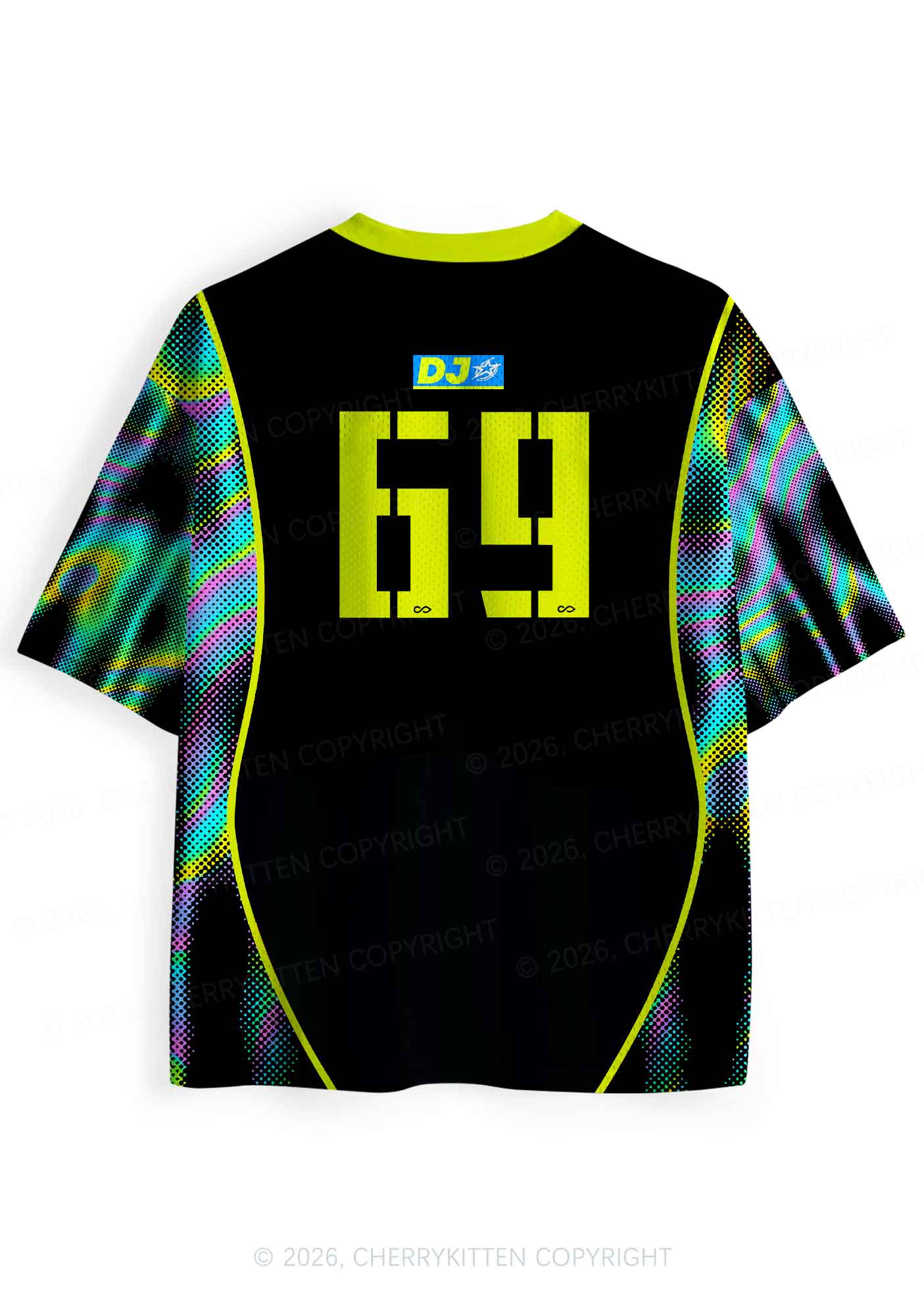 Neon Dibs On The DJ Y2K Sport Jersey Shirts Cherrykitten