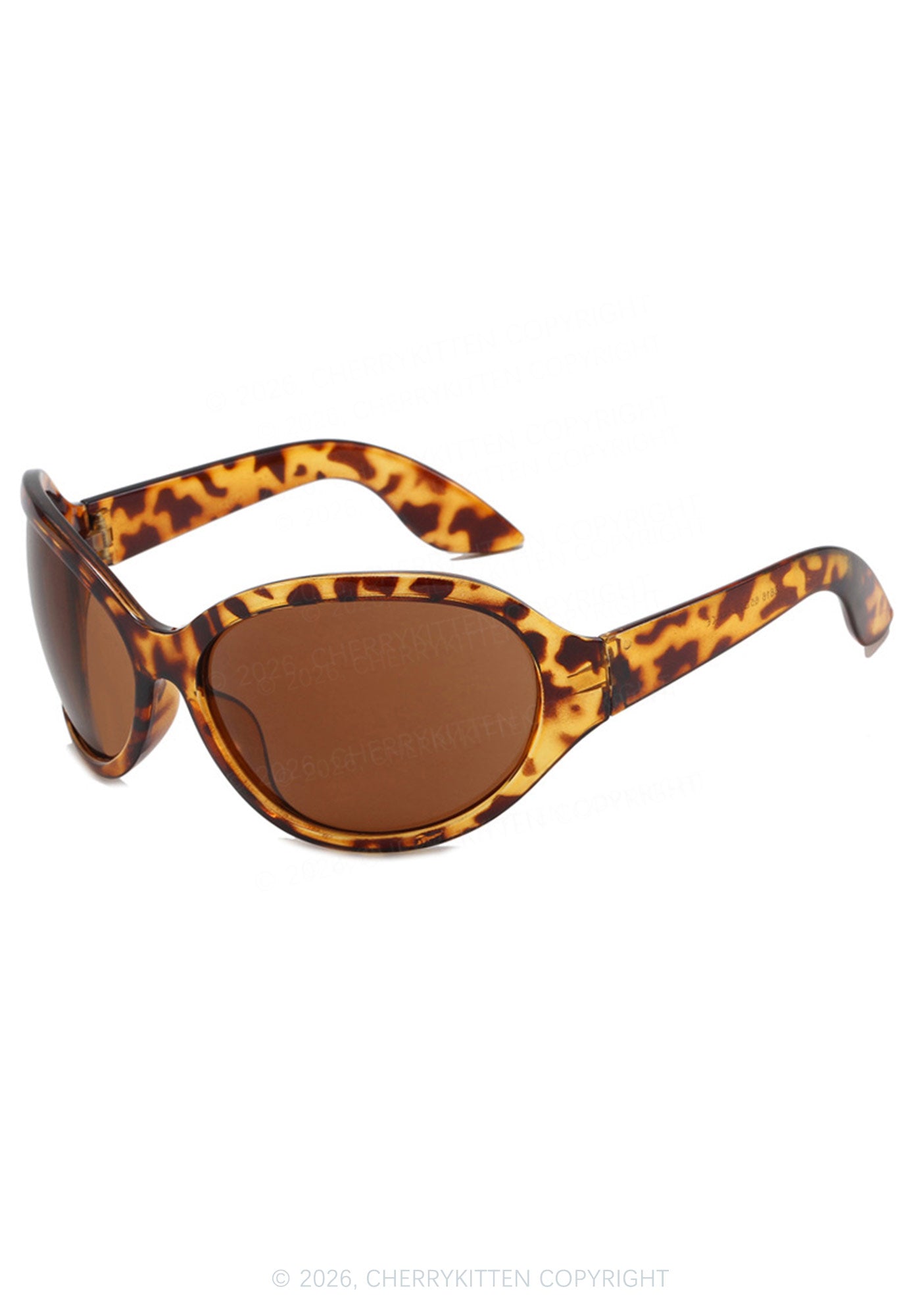 Y2K Large Framed Curved Sunglasses Cherrykitten
