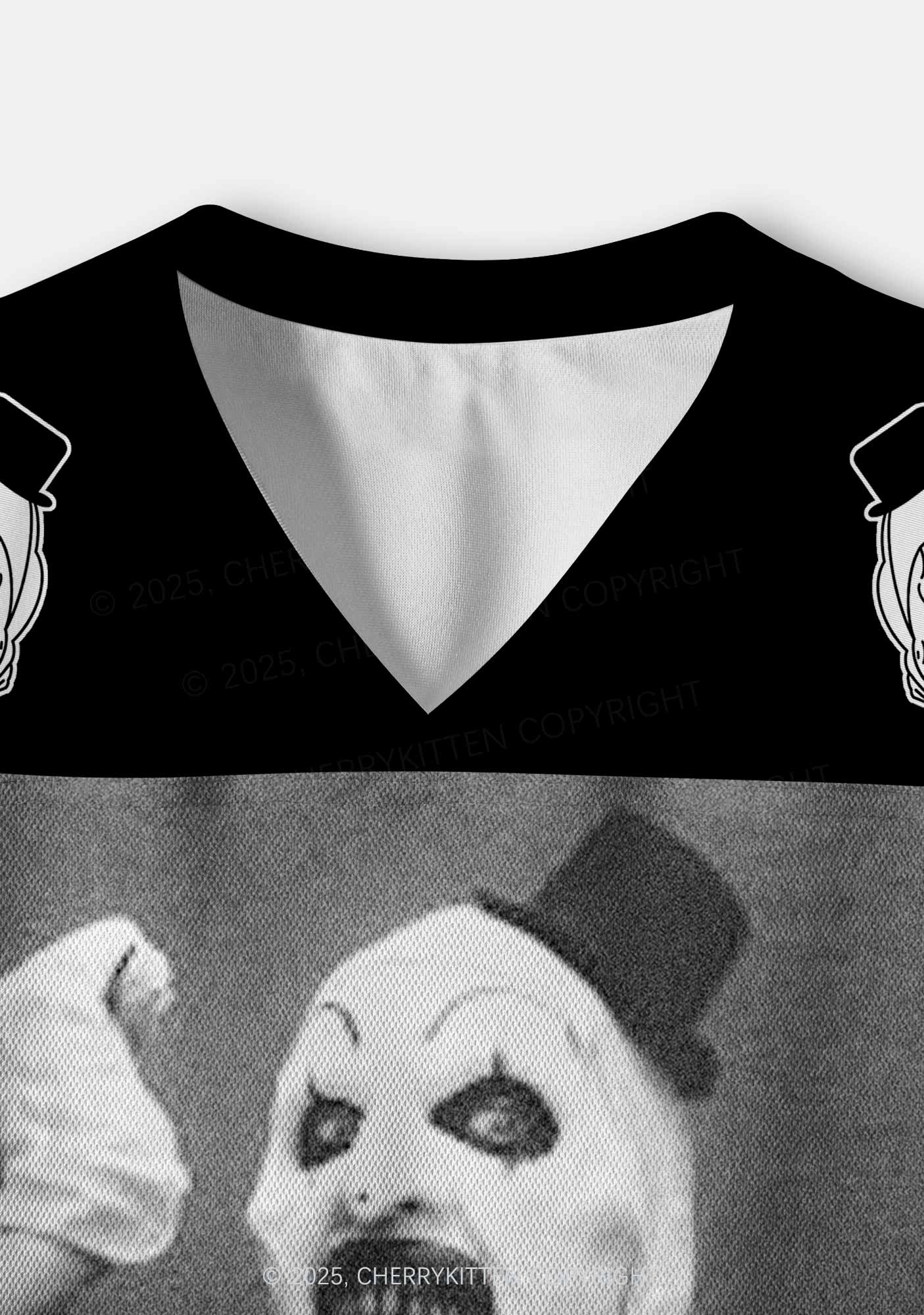 Custom Halloween Horror Clown Y2K Crop Sport Jersey Shirts Cherrykitten