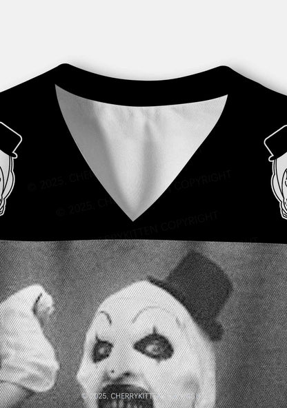 Custom Halloween Horror Clown Y2K Crop Sport Jersey Shirts Cherrykitten