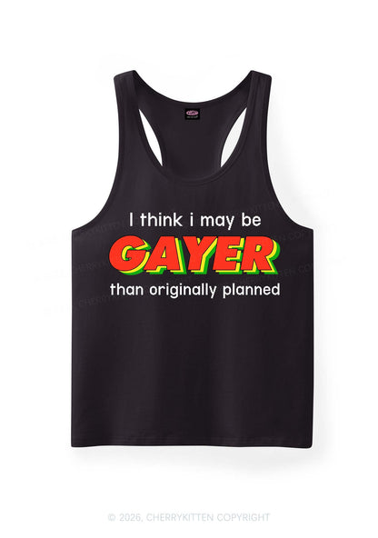 I May Be Gayer Pride Y2K Men Racerback Tank Top Cherrykitten