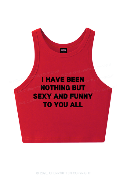 I Have Been Funny Y2K Crop Tank Top Cherrykitten