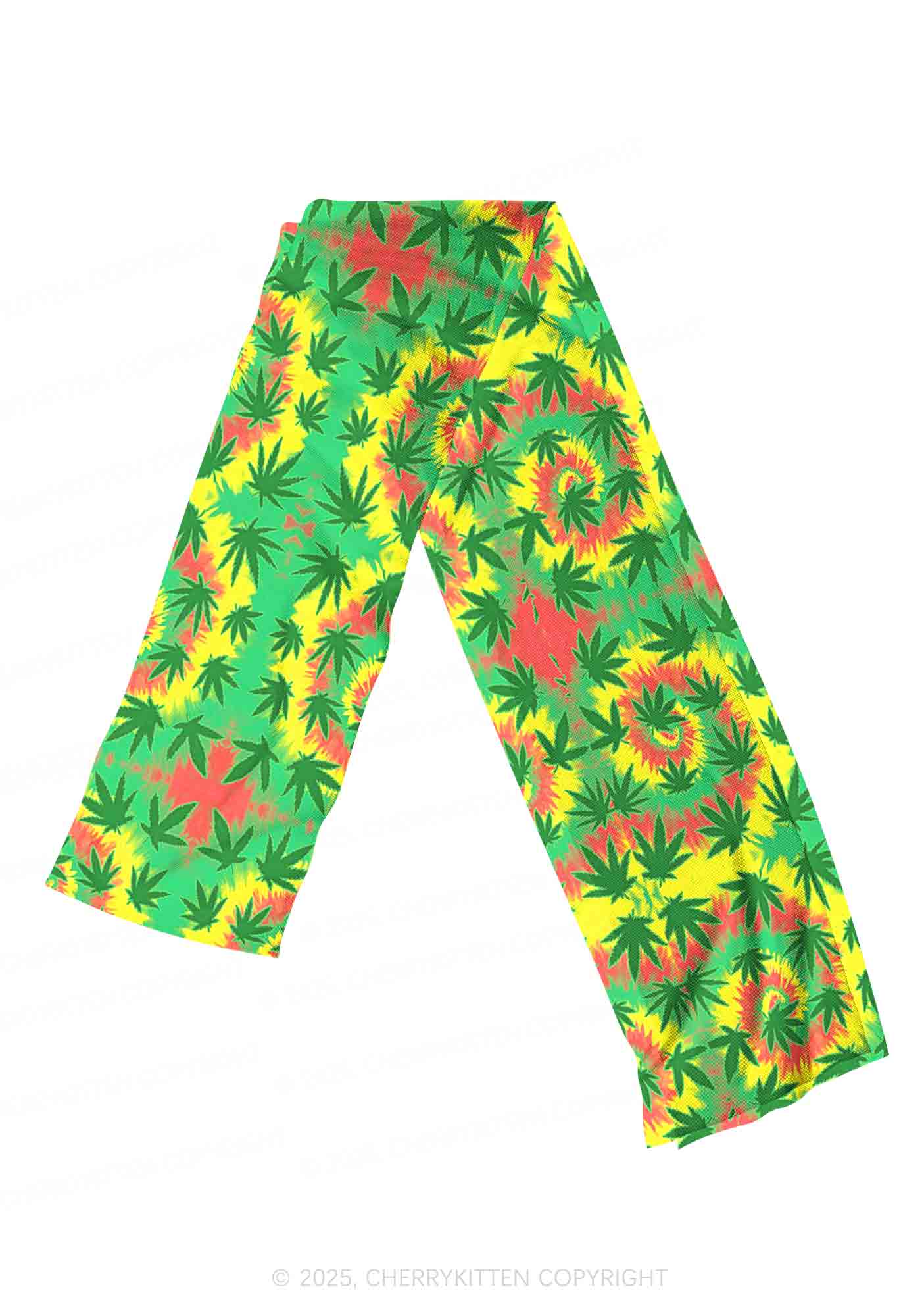 Trippy Leaves Y2K Mesh Slip Dress Cherrykitten