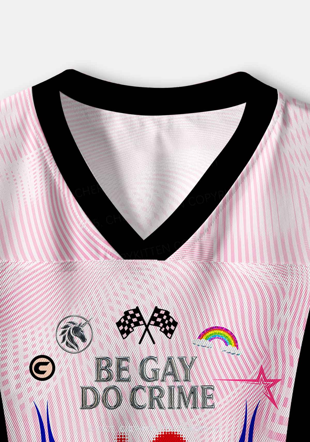 Custom Be Gay Do Crime Pride Y2K Crop Sport Jersey Shirts Cherrykitten