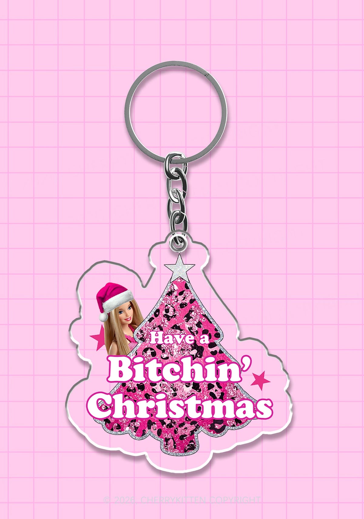 Christmas Bxxchin 1Pc Y2K Keychain Cherrykitten