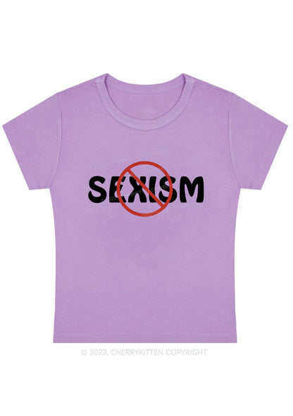 Stop Sexism Y2K Baby Tee Cherrykitten