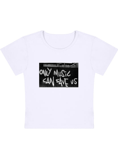 Curvy Only Music Can Save Us Baby Tee