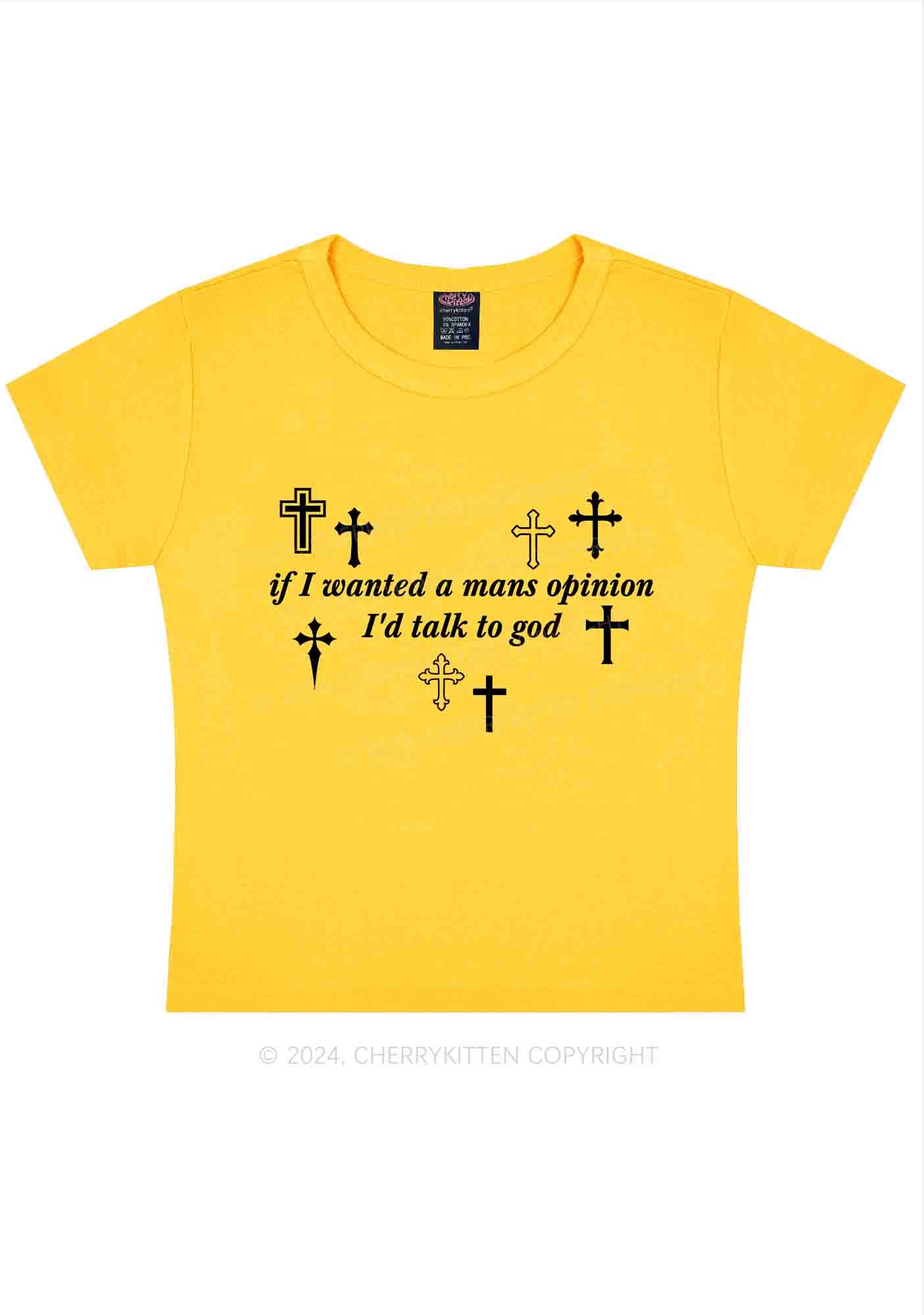 Talk To God Y2K Baby Tee Cherrykitten