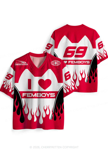 I Love Femboys Pride Y2K Sport Jersey Shirts Cherrykitten