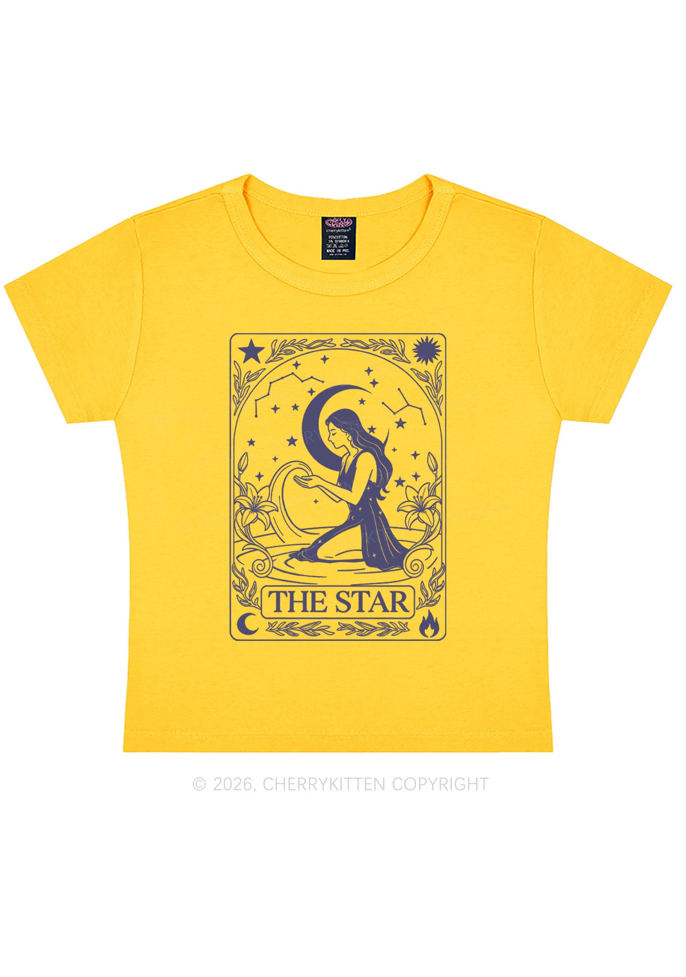 Halloween The Star Kneeling Woman Y2K Baby Tee Cherrykitten