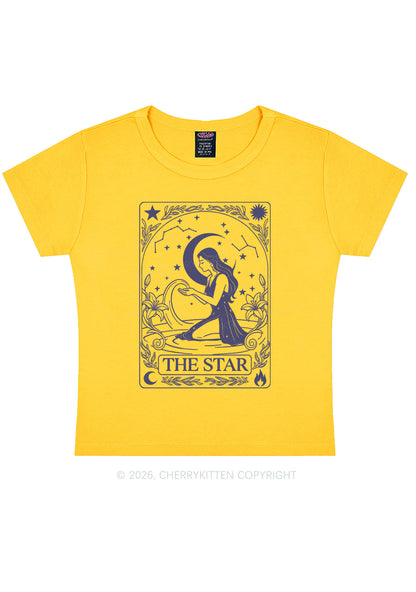 Halloween The Star Kneeling Woman Y2K Baby Tee Cherrykitten