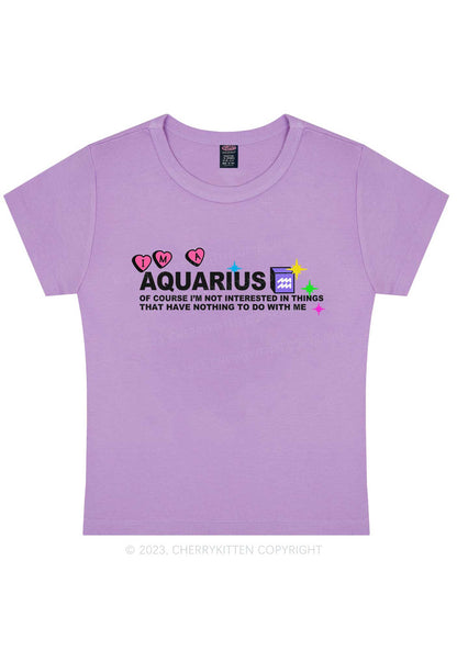 Curvy I'm A Aquarius Y2K Baby Tee Cherrykitten