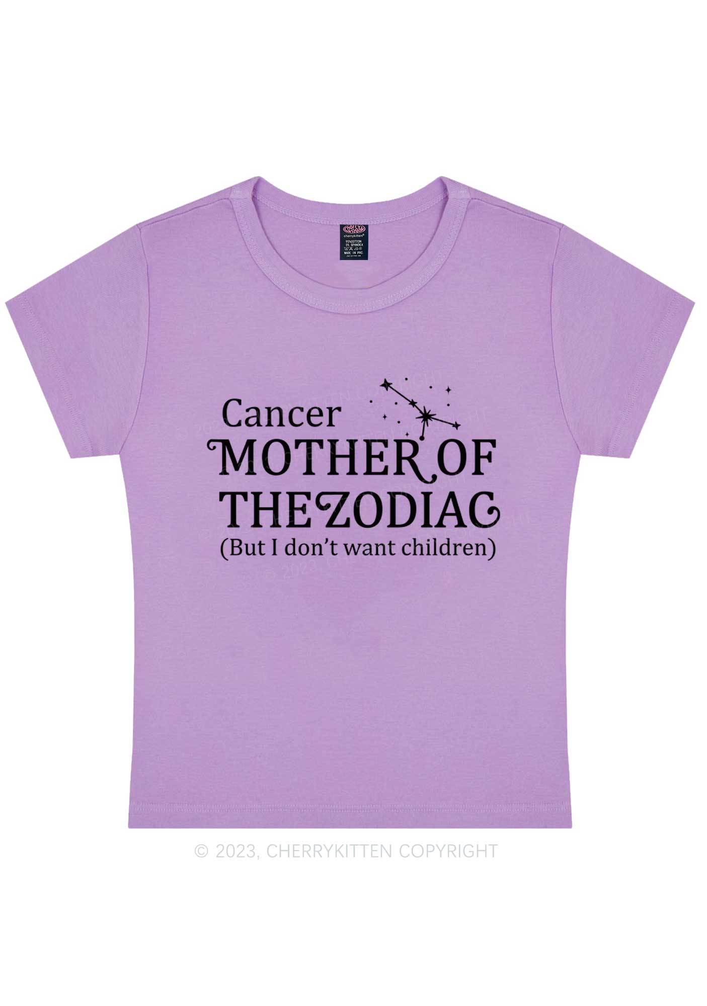 Mother Of The Zodiac Y2K Baby Tee Cherrykitten