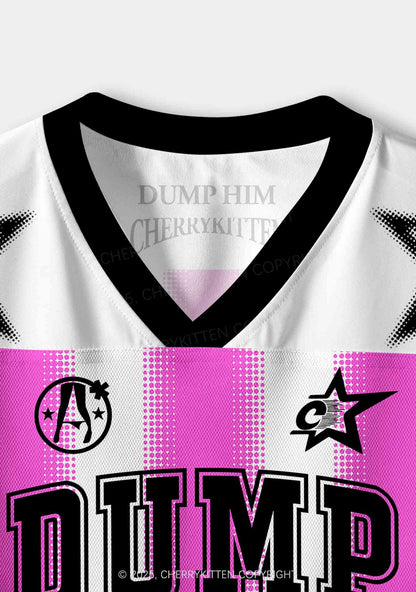 Custom Pink Dump Him Y2K Crop Sport Jersey Shirts Cherrykitten