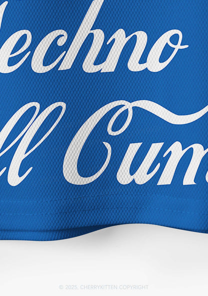 Custom Blue Dont Play Techno Y2K Crop Sport Jersey Shirts Cherrykitten