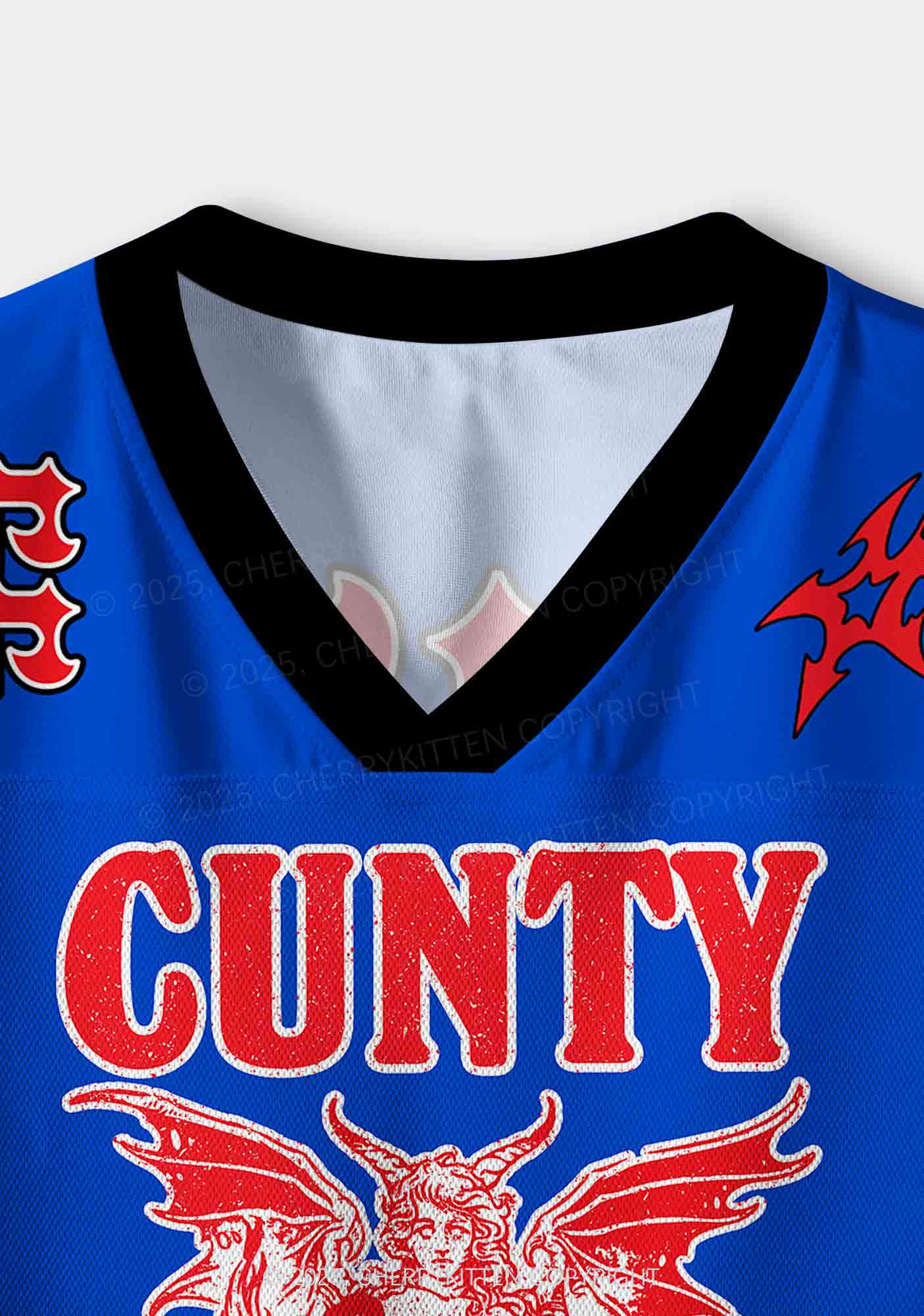 Custom Cunty Satan Y2K Crop Sport Jersey Shirts Cherrykitten