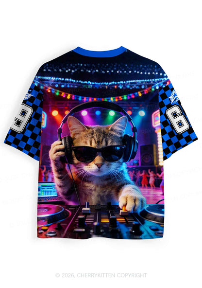 DJ Cat Rave Y2K Sport Jersey Shirts Cherrykitten