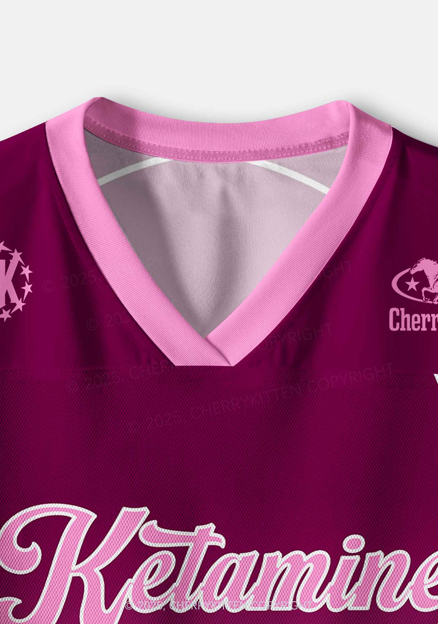 Custom Pink K Pony Y2K Crop Sport Jersey Shirts Cherrykitten
