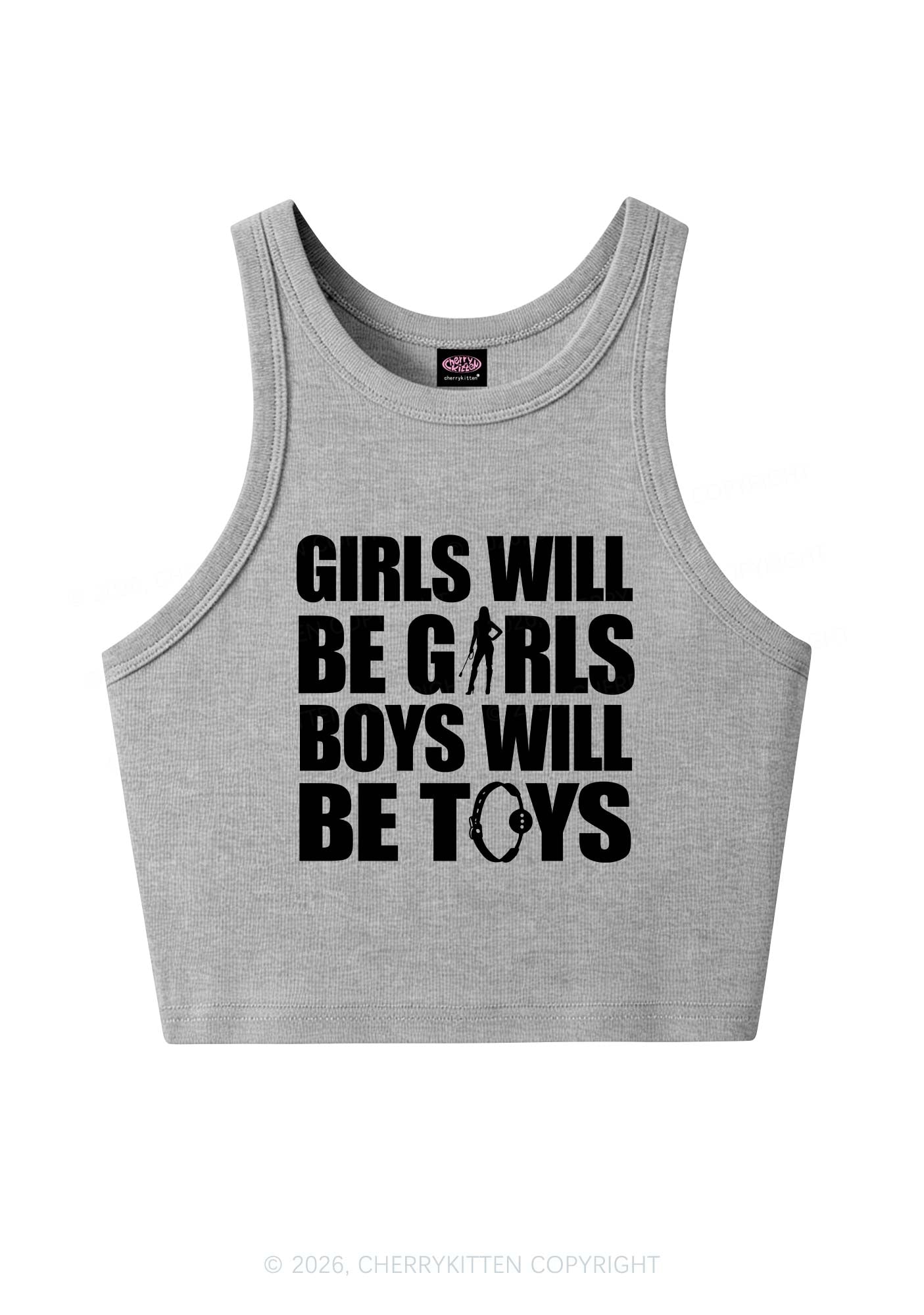 Girls Toys Y2K Crop Tank Top Cherrykitten