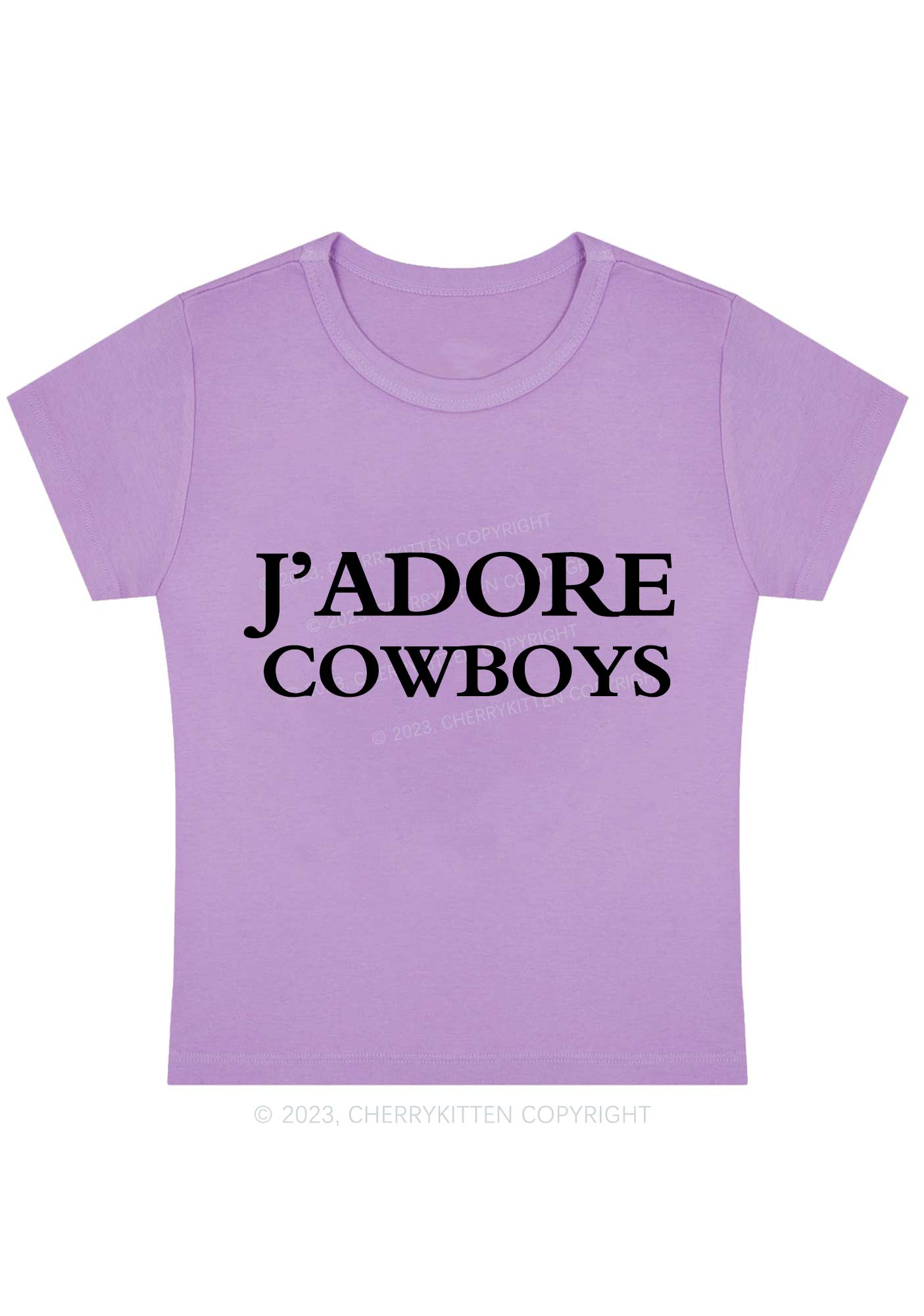 J'adore Cowboys Y2K Baby Tee Cherrykitten