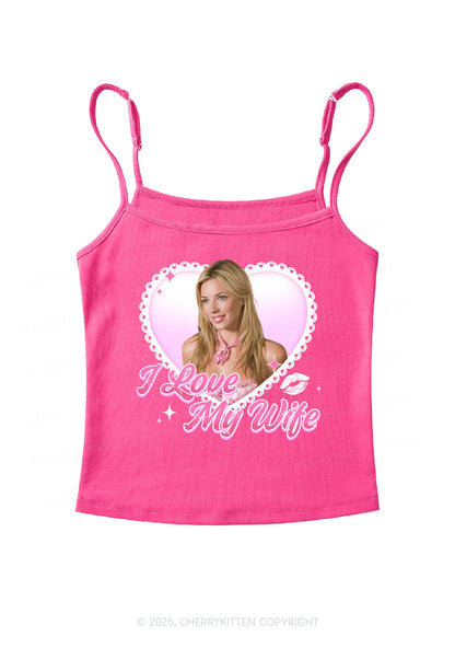 Custom I Love My Wife Y2K Spaghetti Strap Cami Cherrykitten
