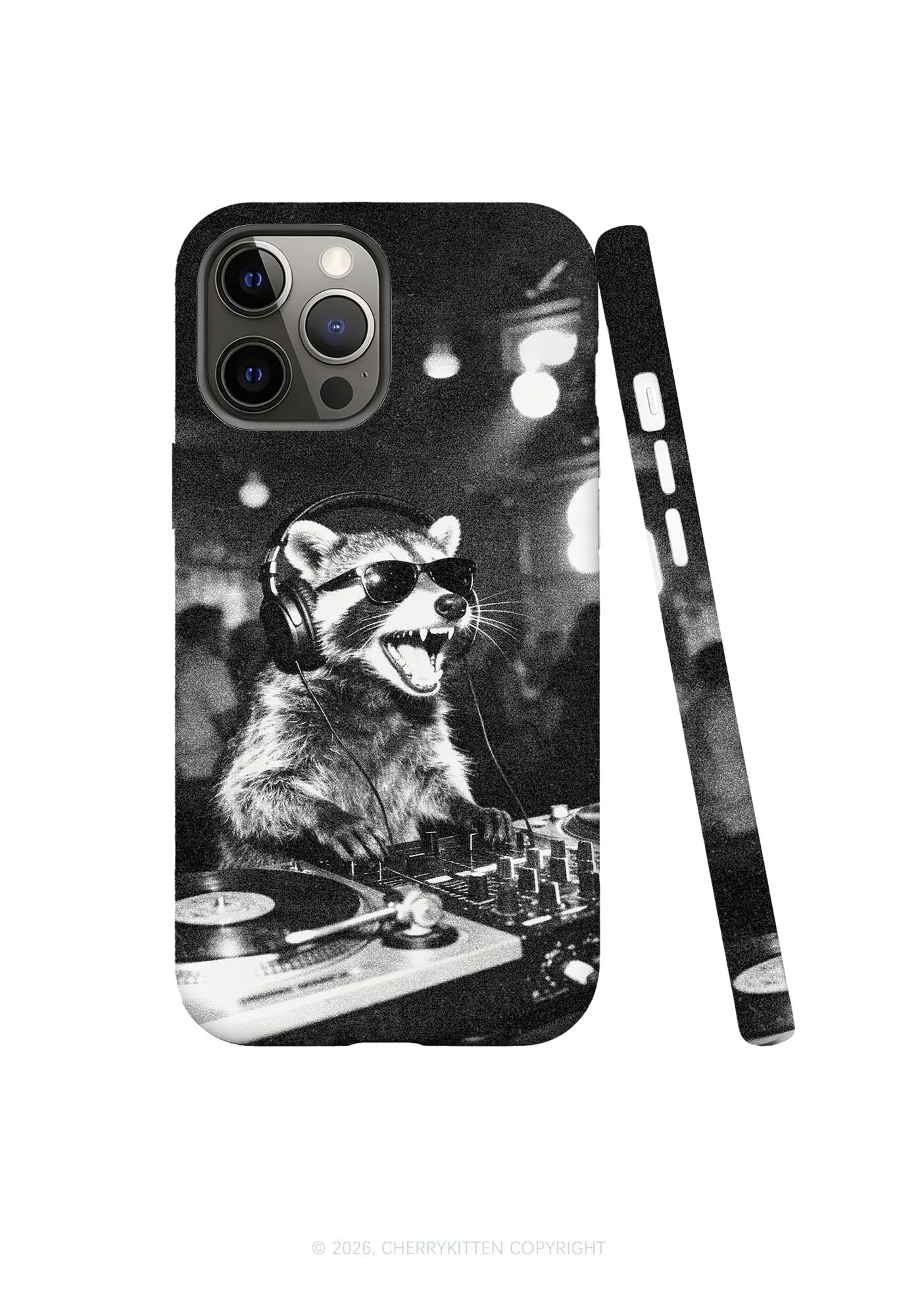 DJ Raccoon Turntable Y2K Phone Case Cherrykitten