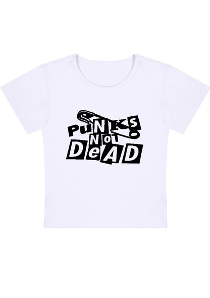 Curvy Punks Not Dead Baby Tee