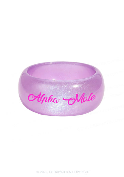 Alpha Male Y2K Cuff Bangle Cherrykitten