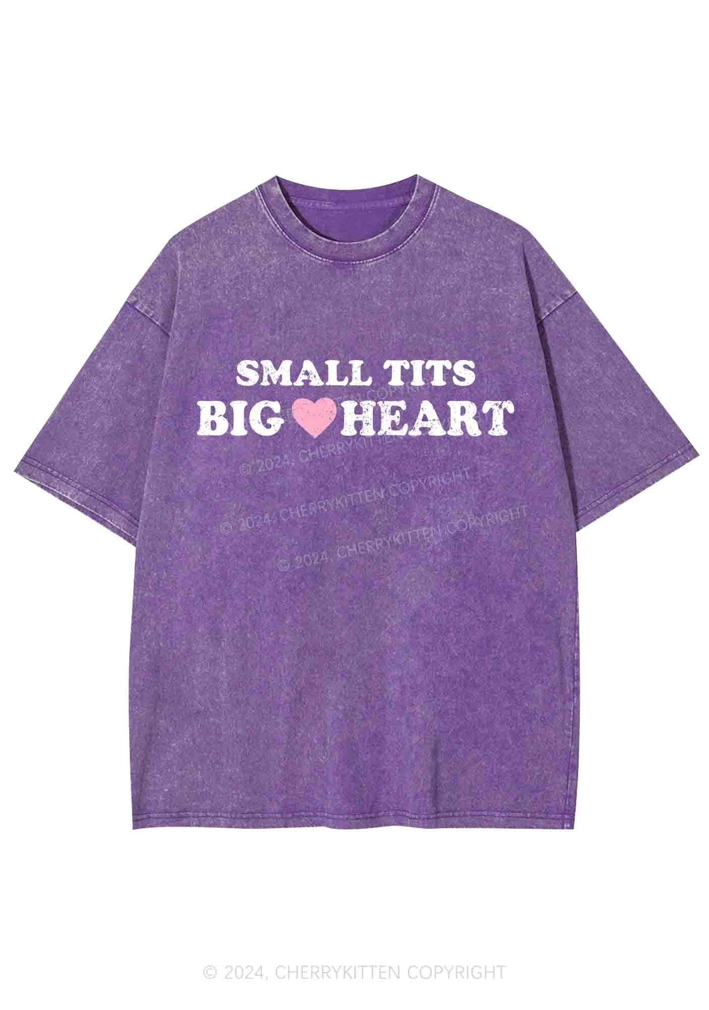 Small But Big Heart Y2K Washed Tee Cherrykitten