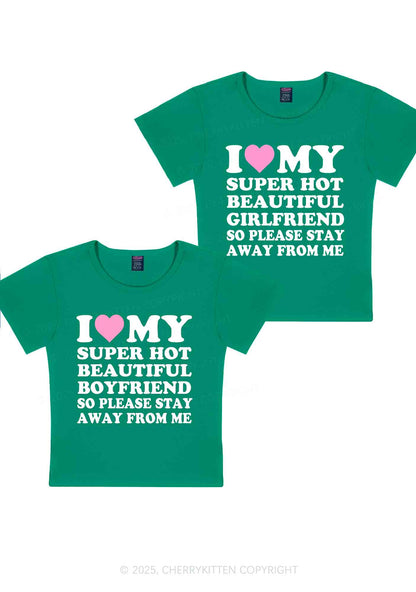My Super Hot BF GF Y2K Valentine's Day Baby Tee Cherrykitten