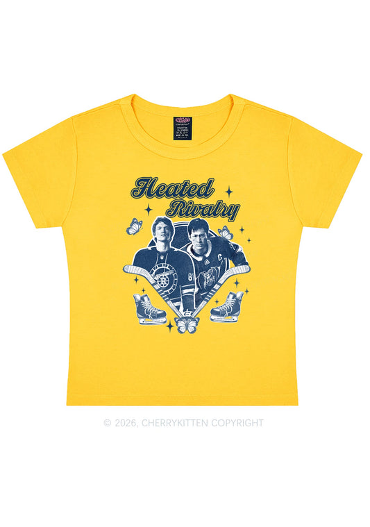 Retro Hockey Elements Y2K Baby Tee Cherrykitten