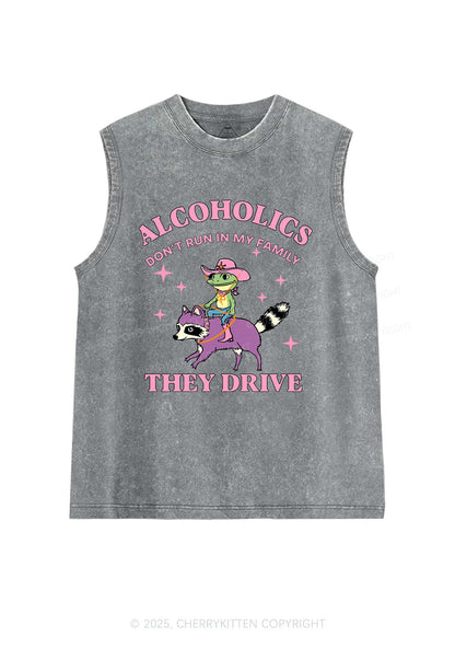 Alcoholics Drive Y2K Washed Muscle Tank Cherrykitten
