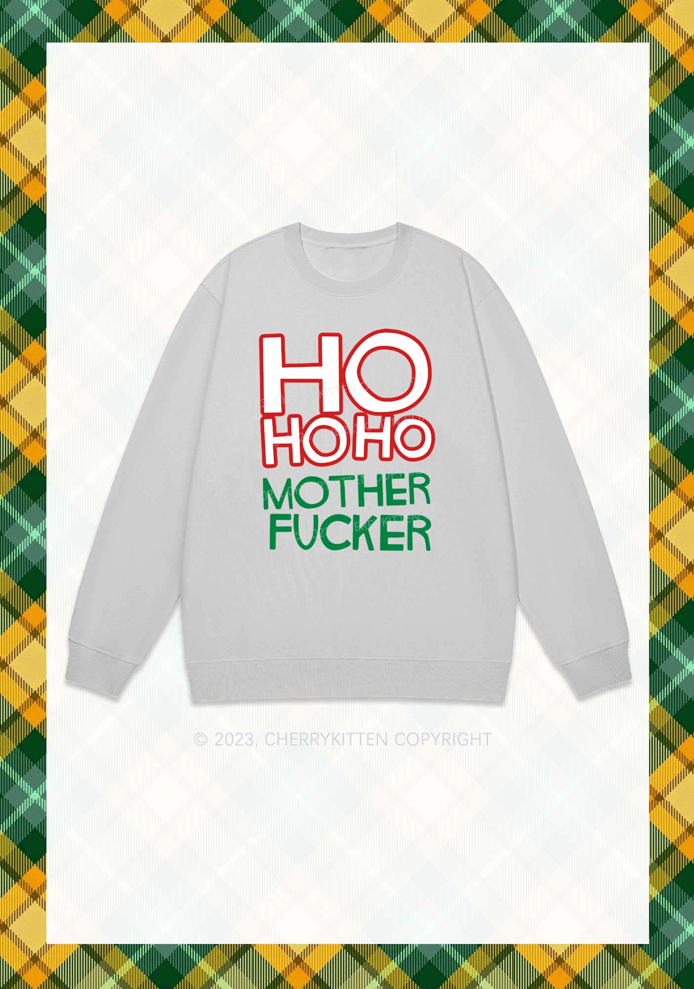 HOHOHO Christmas Y2K Sweatshirt Cherrykitten